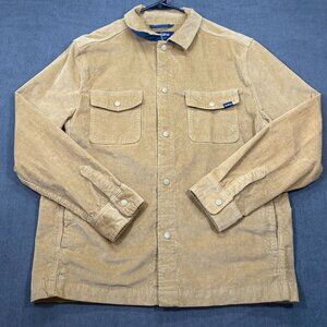 Chubbies Mens Corduroy Button-Up Jacket Beige Size Large
